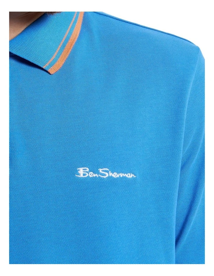 Signature Pique Polo in King Fisher image 4