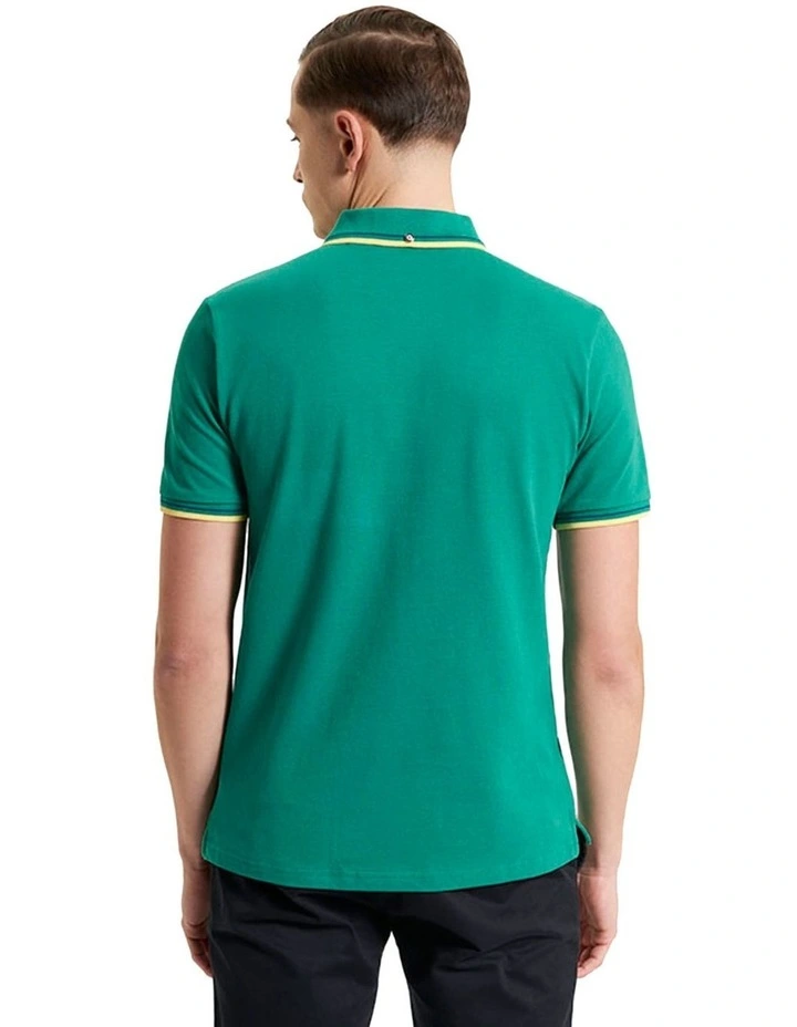 Signature Pique Polo in Bright Green image 2