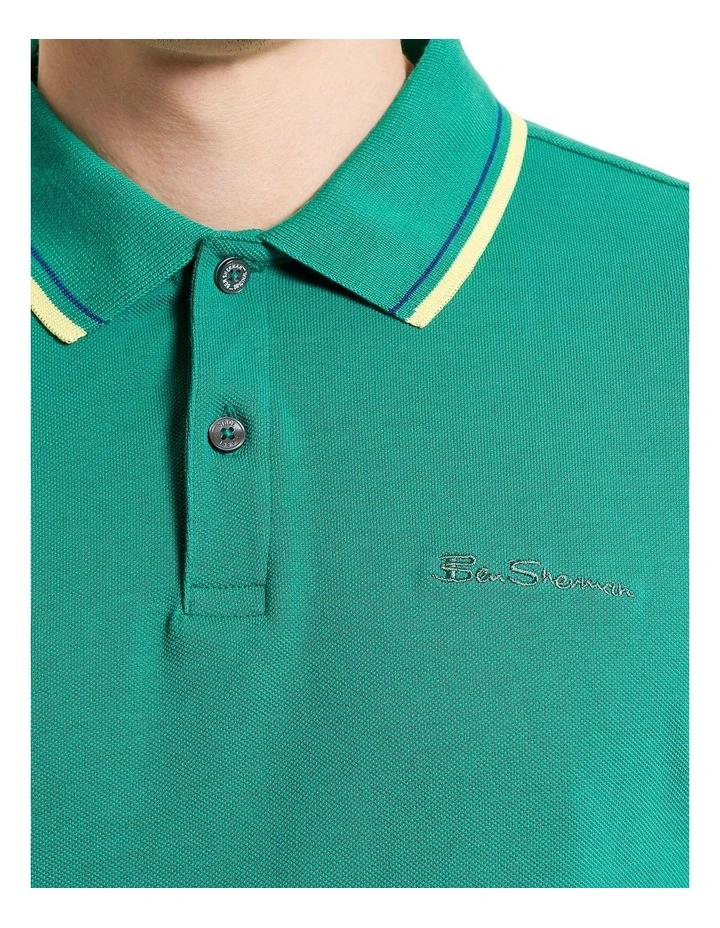 Signature Pique Polo in Bright Green image 4