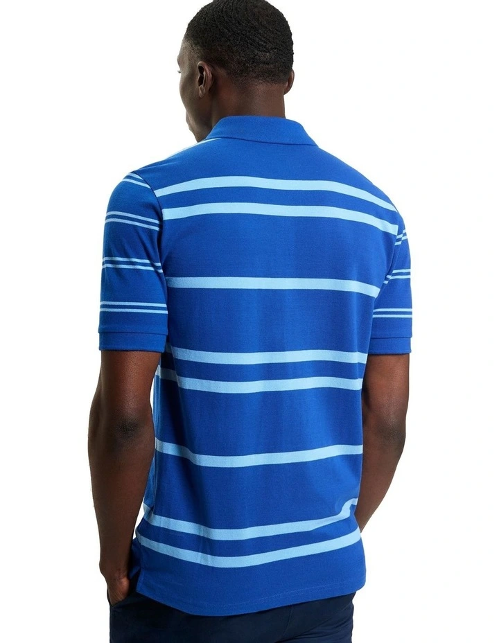 Mixed Stripe Polo in Royal Blue image 2