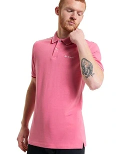 Signature Pique Polo in Dark Pink