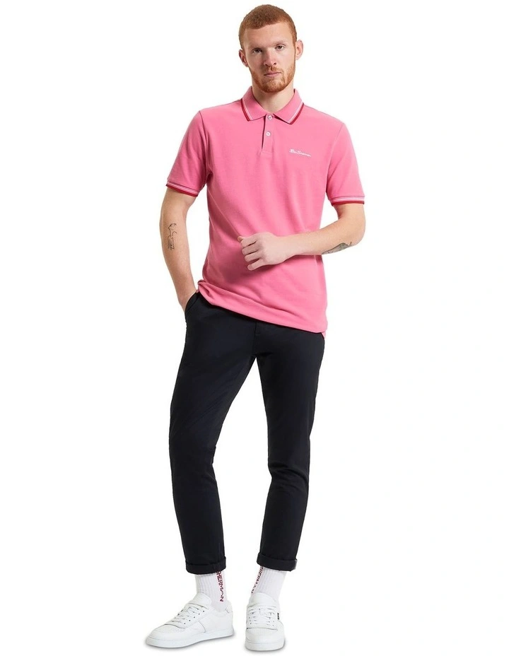 Signature Pique Polo in Dark Pink image 3
