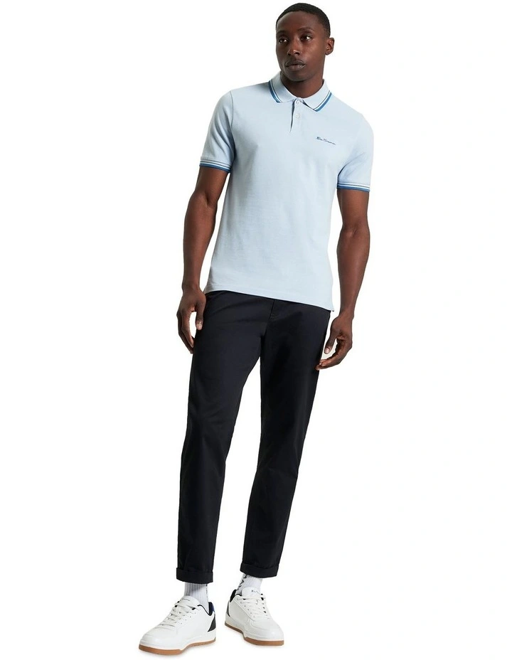 Signature Pique Polo in Ice Blue image 3
