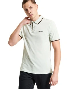 Signature Pique Polo in Pale Green