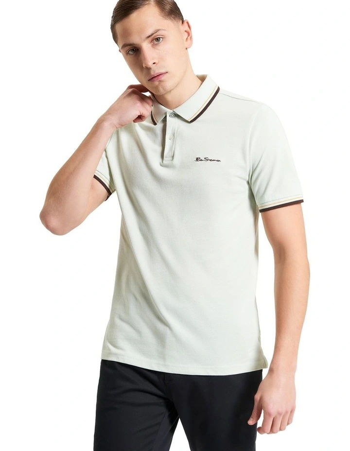 Signature Pique Polo in Pale Green image 1