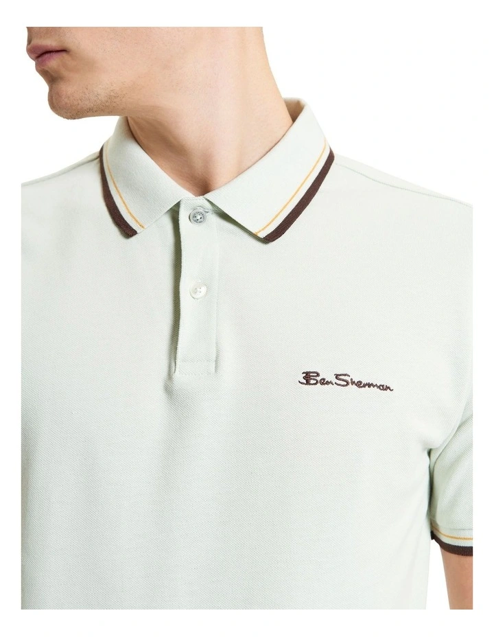 Signature Pique Polo in Pale Green image 4