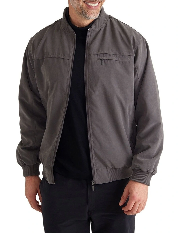 Microfibre Bomber Jacket in Sahara image 2