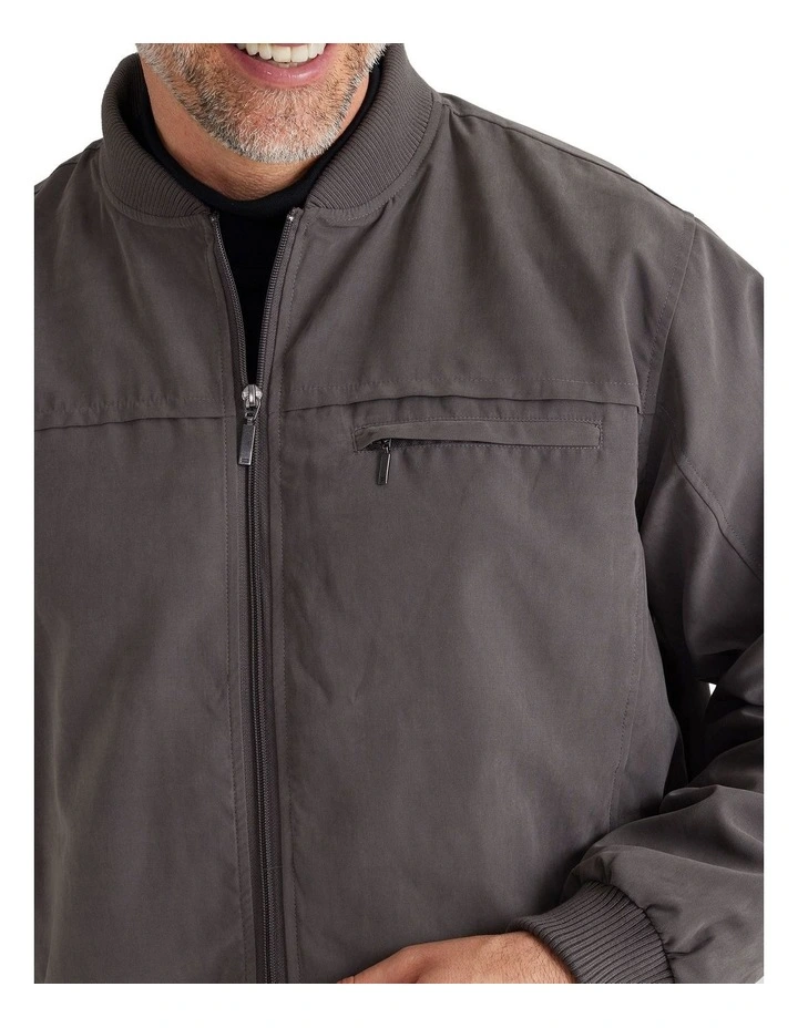 Microfibre Bomber Jacket in Sahara image 4