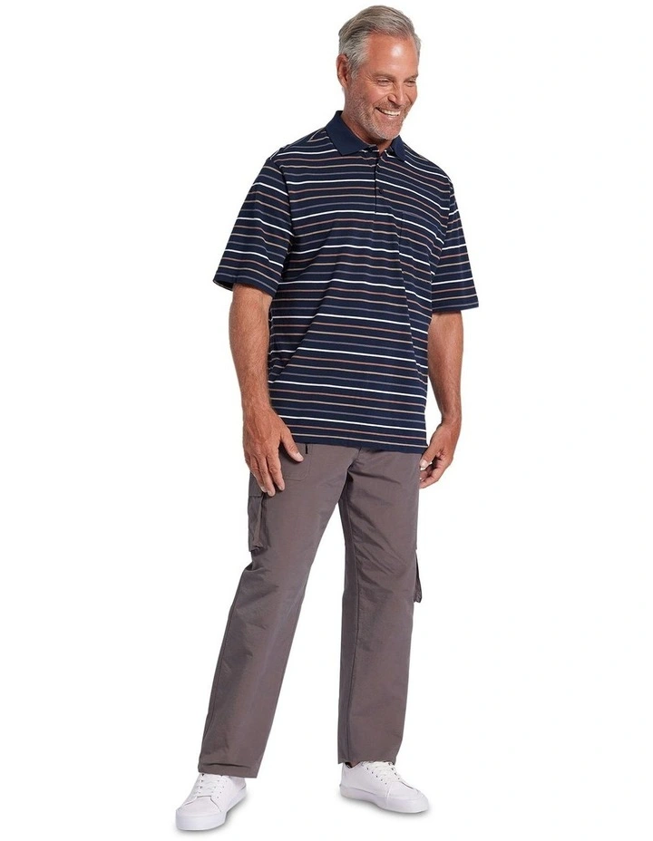 Breakaway Dariyan Cotton Pique Polo in Ink | MYER