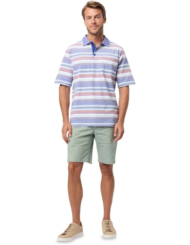 Kael Cotton Pique Polo Shirt in Twilight image 5