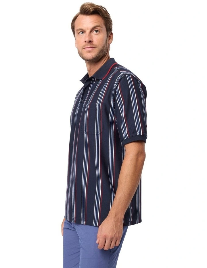 Garth Kinnersly Polo Shirt in Ink image 3
