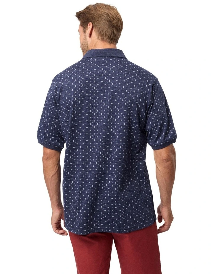 Chase Kinnersly Polo Shirt in Denim Marle image 2