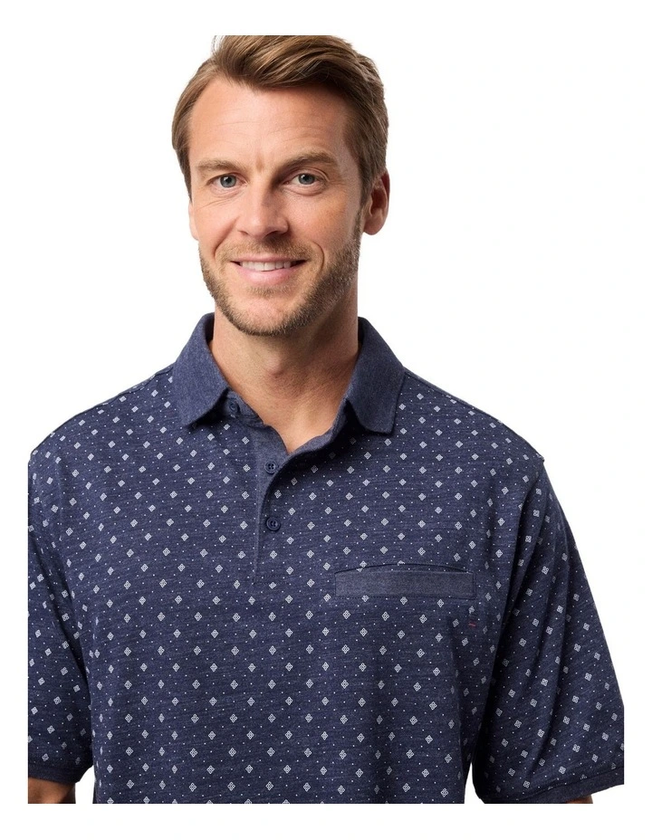 Chase Kinnersly Polo Shirt in Denim Marle image 4