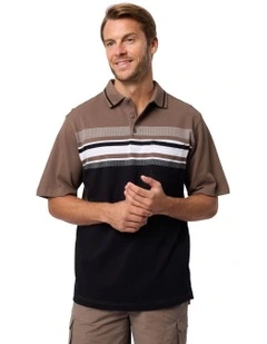Kiernan Cotton Pique Polo Shirt in Braken