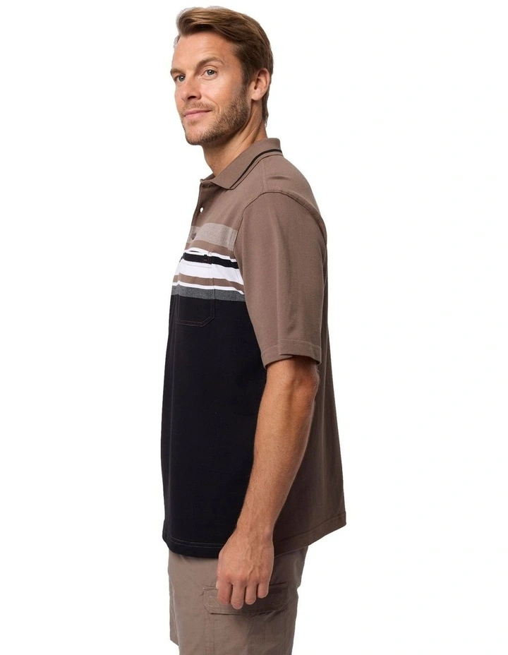 Kiernan Cotton Pique Polo Shirt in Braken image 3