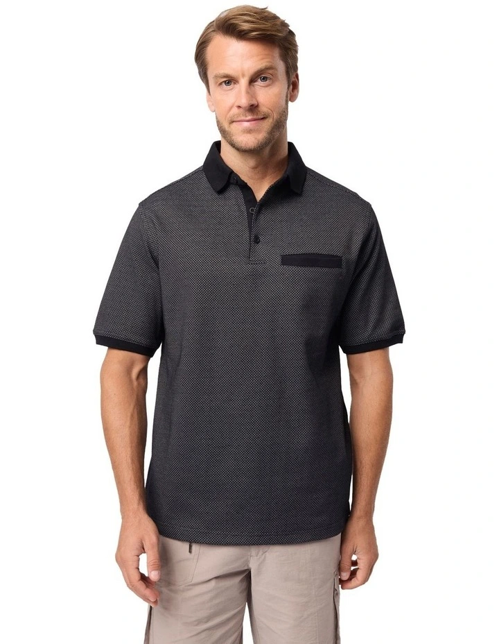 Rafael Micro Pima Polo in Black image 1