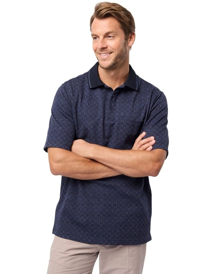 Austyn Micro Prima Polo in Ink image 1