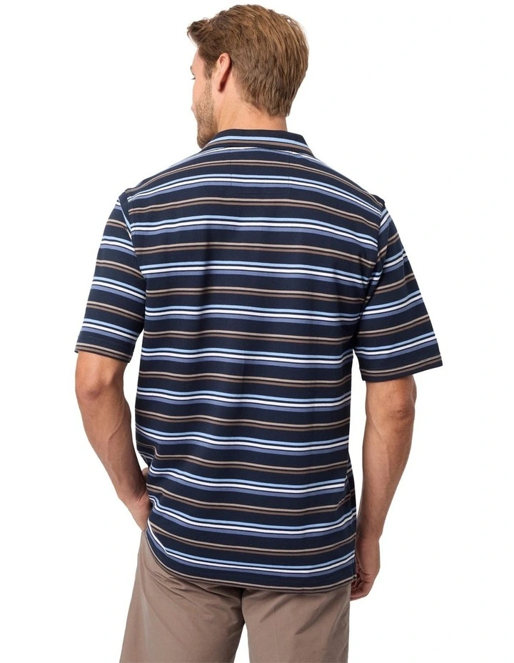 Cormac Cotton Pique Polo in Ink image 2