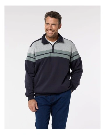 Henrich Mt Fleece Half Zip in Ink