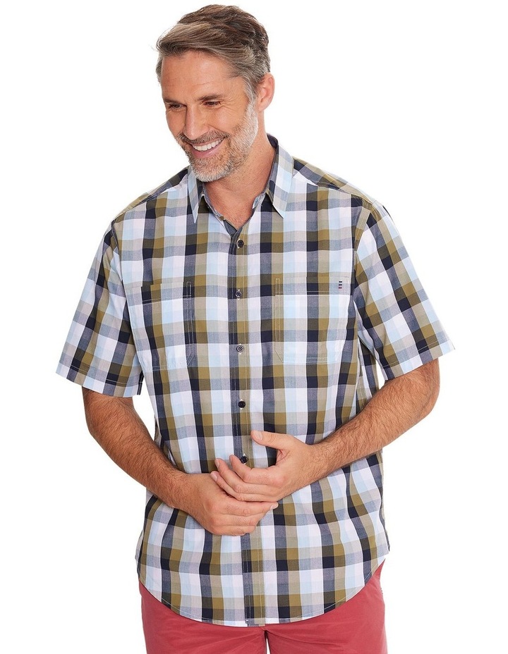 Coy Poplin Short Sleeve Shirt in Green