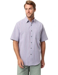 Ronni Seersucker Short Sleeve Shirt in White