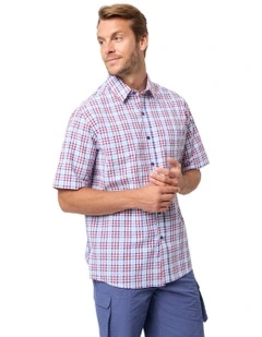 Kylo Seersucker Short Sleeve Shirt in Twilight