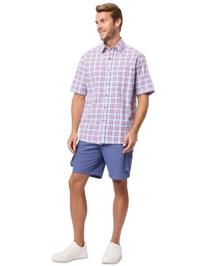 Kylo Seersucker Short Sleeve Shirt in Twilight image 5