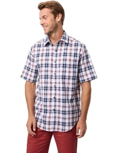 Vinci Flaxley Short Sleeve Shirt in Ink