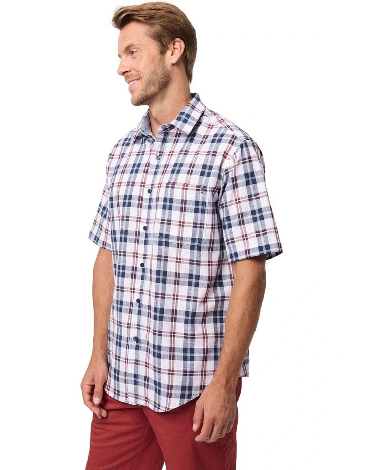 Vinci Flaxley Short Sleeve Shirt in Ink image 3