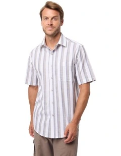 Hartford Flaxley Short Sleeve Shirt in Kindling