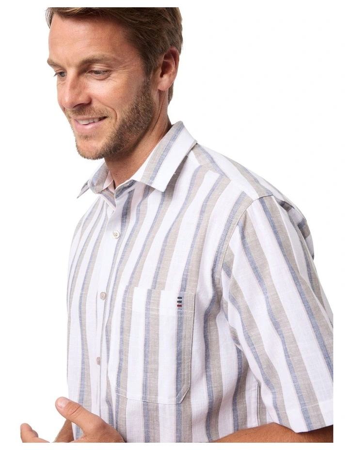 Hartford Flaxley Short Sleeve Shirt in Kindling image 4