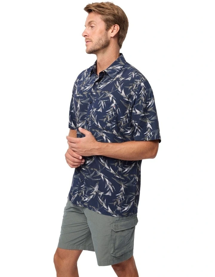 Ledger Bamboo Short Sleeve Shirt in Blue image 2