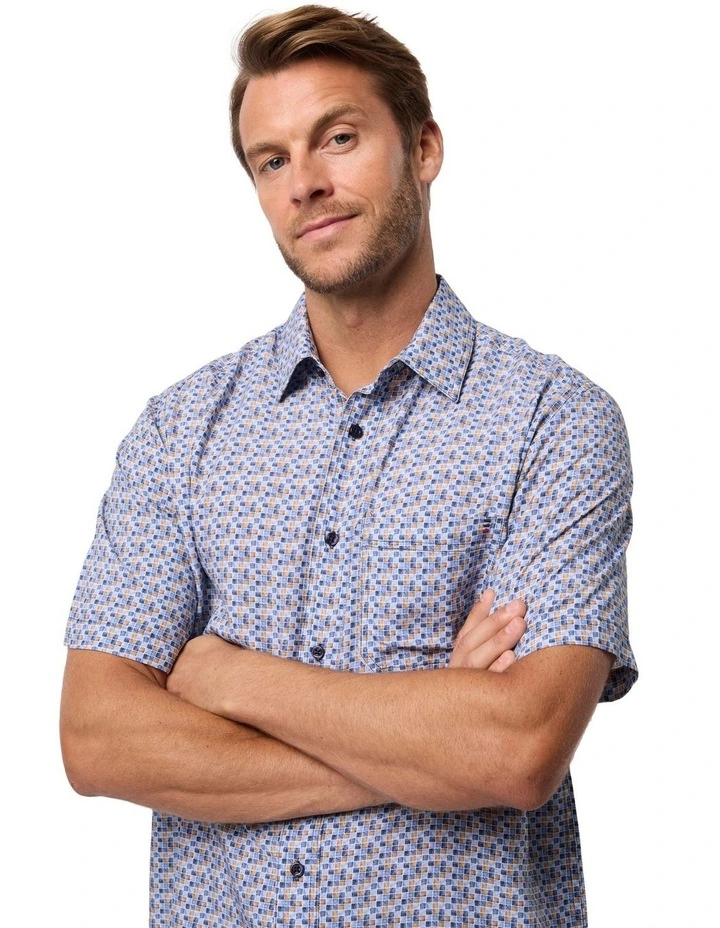 Zain Bamboo Short Sleeve Shirt in Tahiti image 4