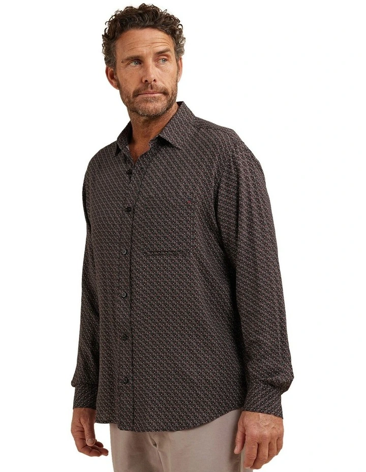 Avalon Bamboo Long Sleeve Shirt in Black image 2