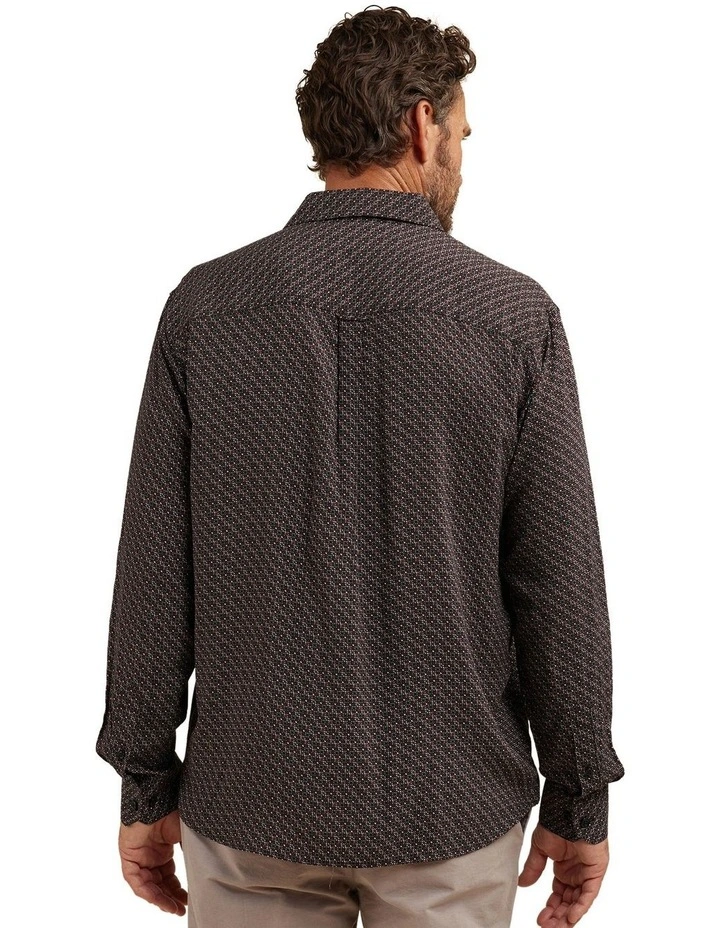 Avalon Bamboo Long Sleeve Shirt in Black image 3