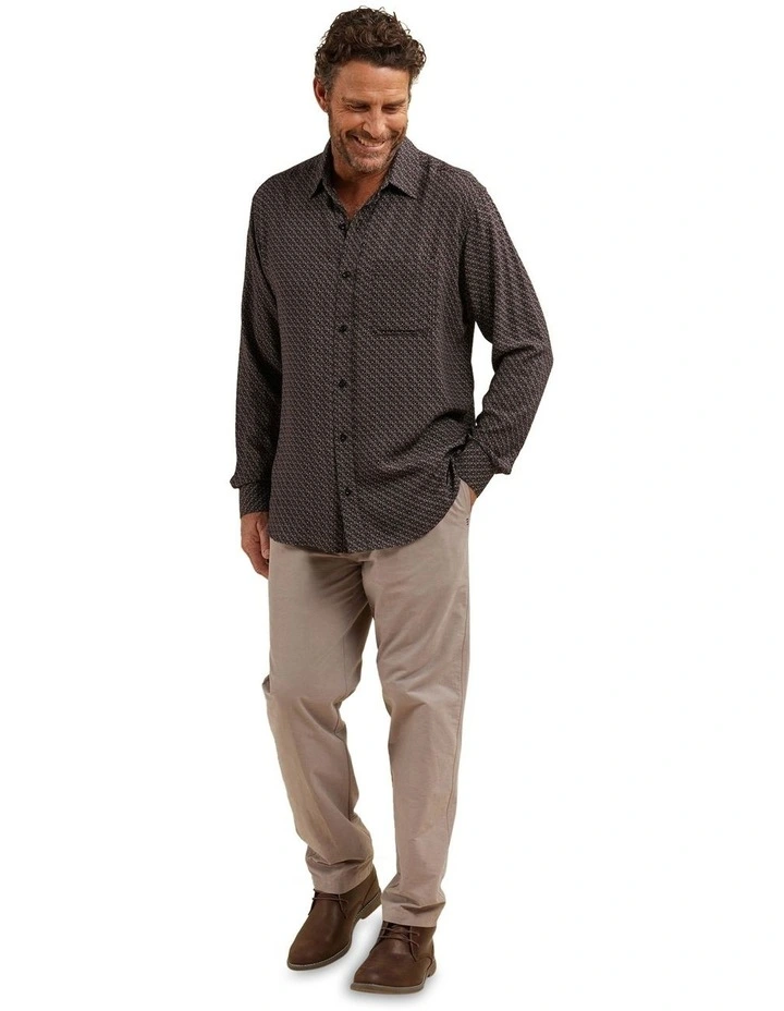 Avalon Bamboo Long Sleeve Shirt in Black image 5