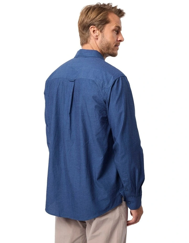 Oliviero Long Sleeve Shirt in Indigo image 2