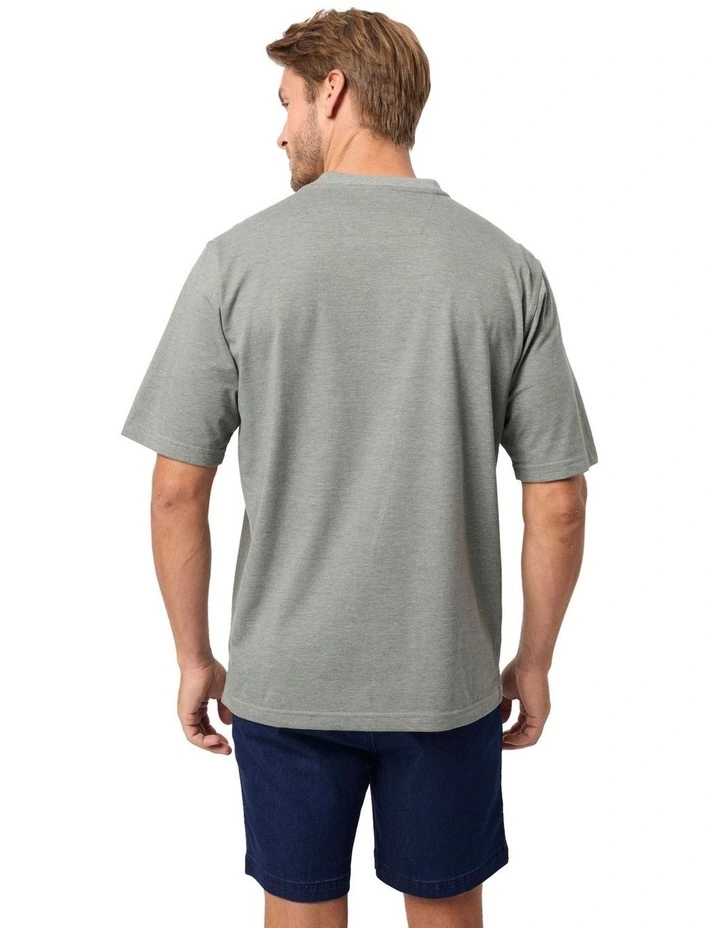 Kinnersly Crew T-shirt in Fennel Marle image 2