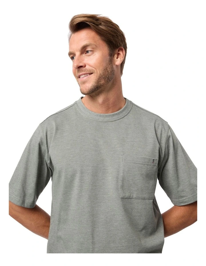 Kinnersly Crew T-shirt in Fennel Marle image 4