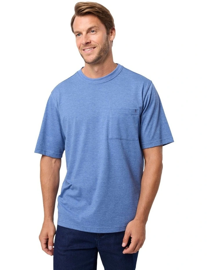 Kinnersly Crew T-Shirt in Blue image 1