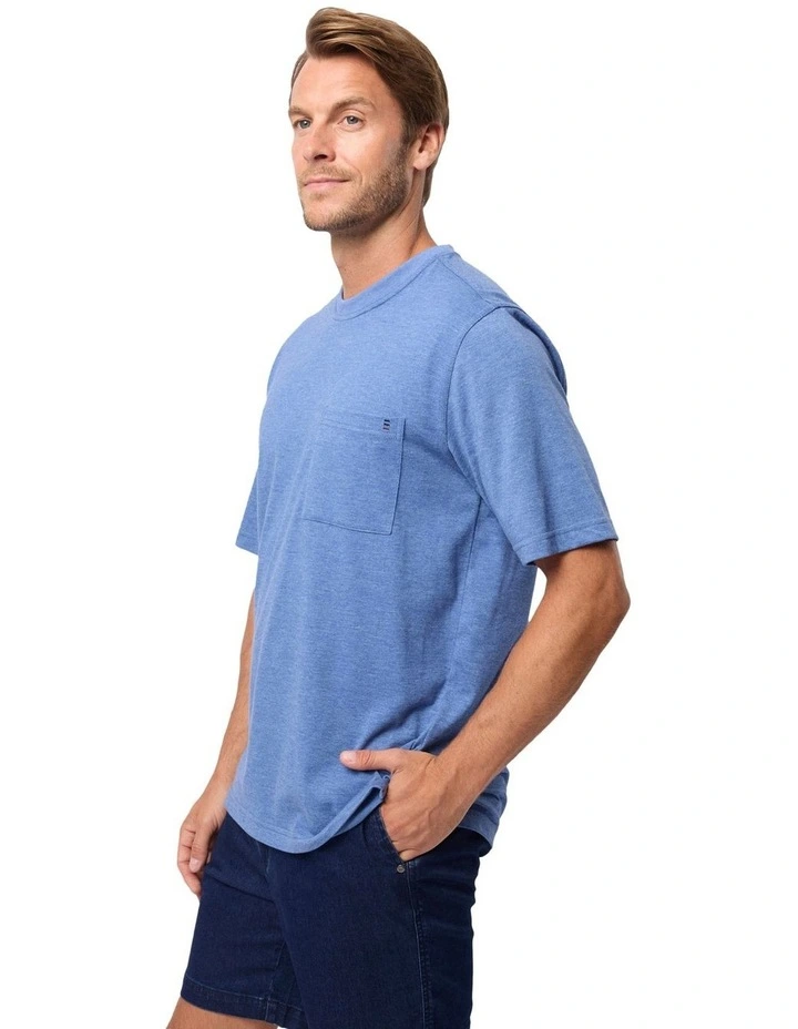 Kinnersly Crew T-Shirt in Blue image 3