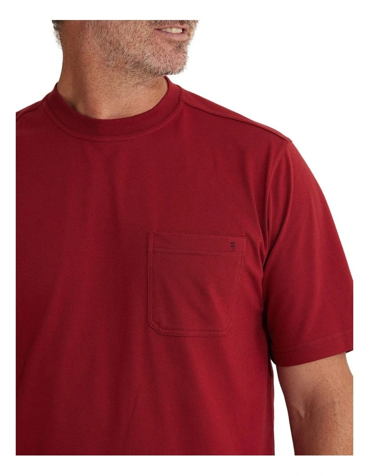 Kinnersly Crew T-Shirt in Garnet image 4