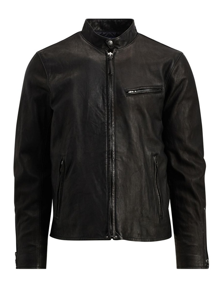 lambskin café racer jacket
