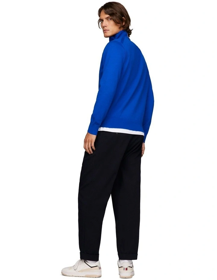 1985 Zip Mock Neck Sweater in Blue image 2