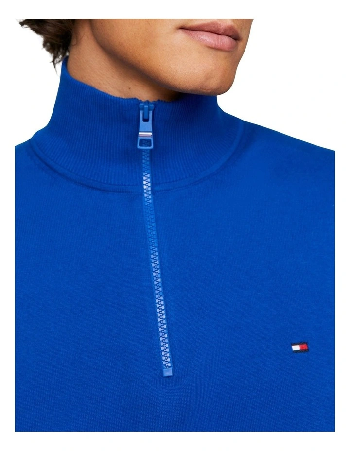 1985 Zip Mock Neck Sweater in Blue image 3