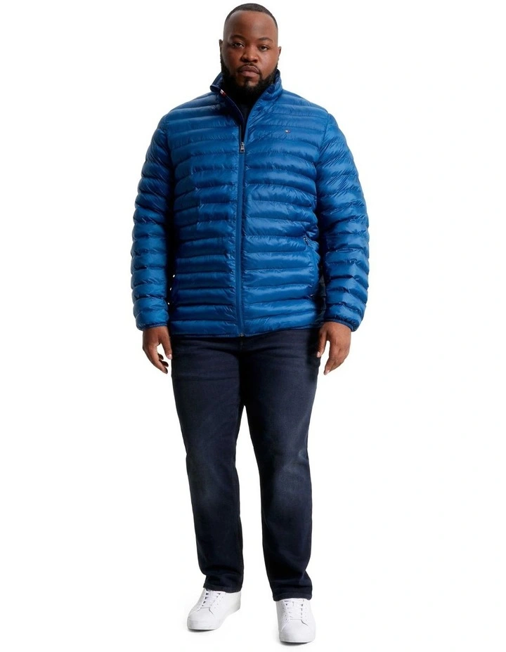Big & Tall Packable Recycled Jacket in Blue image 3