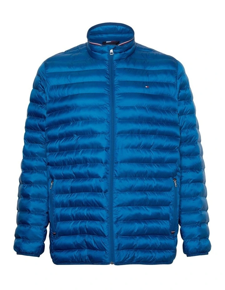 Big & Tall Packable Recycled Jacket in Blue image 6