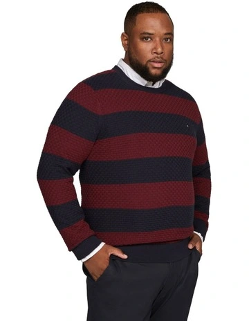 Structure Crew Neck Sweater in Navy