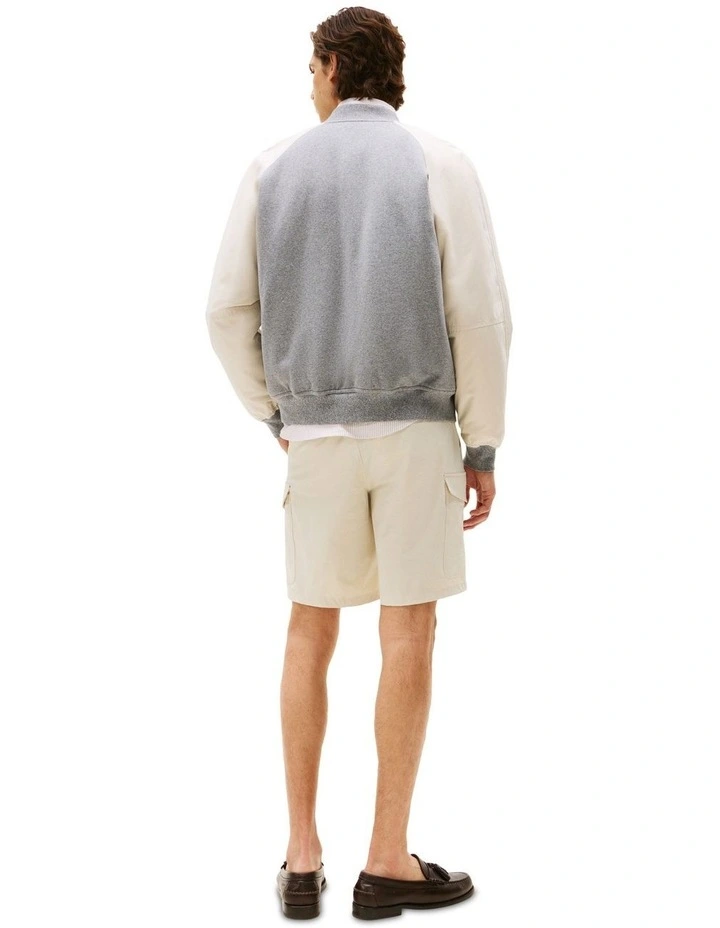 Athleisure Relaxed Bomber Jacket in Grey image 2