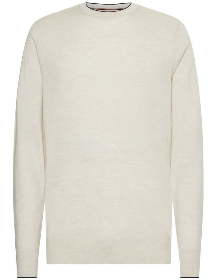 Mens White Crew Neck Sweater | Shop 